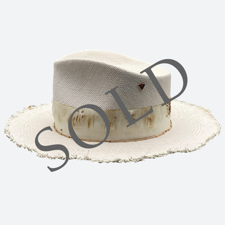 Apollo Straw Fedora Hat - Sample Sale - Valeria Andino Hats