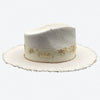 White Apollo Fedora Straw Hat by Valeria Andino