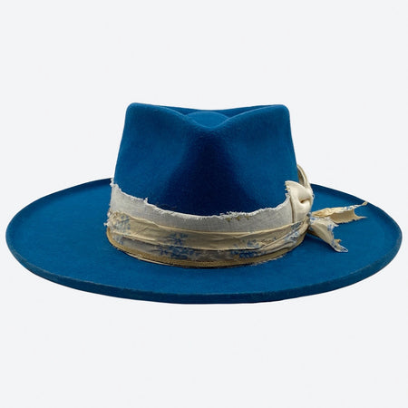 Aqua 'little ones' Fedora Hat - Valeria Andino Hats