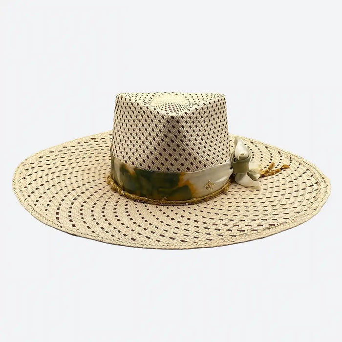 Moonflower Fedora Straw Hat - Valeria Andino Hats