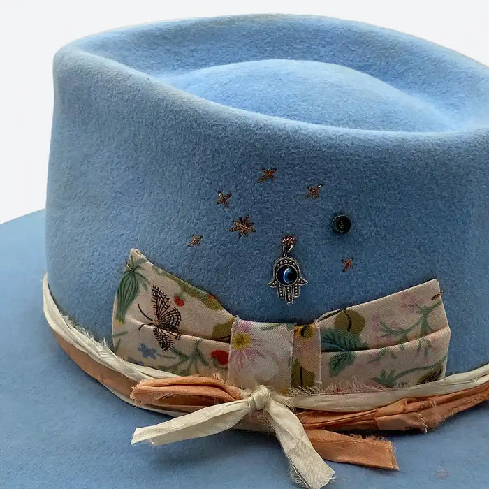 Santorini 'little ones' Fedora Hat - Valeria Andino Hats